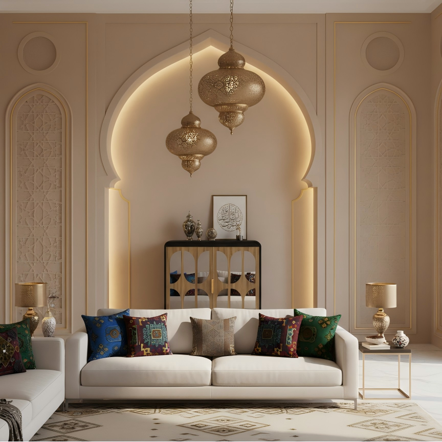 Lattice Mirrored 2-Door Cabinet